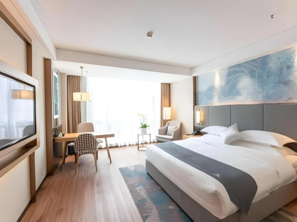 Bed in GreenTree Eastern Hotel Suzhou Dushu Lake Yinshan Lake Guoyuan Road Metro Station