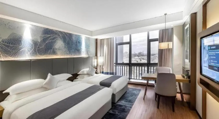 Bed in GreenTree Eastern Hotel Suzhou Dushu Lake Yinshan Lake Guoyuan Road Metro Station