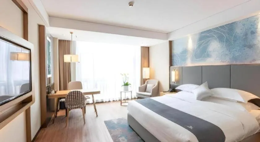 Bed in GreenTree Eastern Hotel Suzhou Dushu Lake Yinshan Lake Guoyuan Road Metro Station