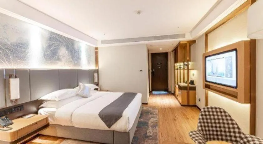 Bed in GreenTree Eastern Hotel Suzhou Dushu Lake Yinshan Lake Guoyuan Road Metro Station