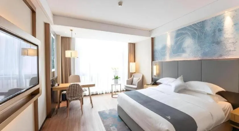 Bed in GreenTree Eastern Hotel Suzhou Dushu Lake Yinshan Lake Guoyuan Road Metro Station