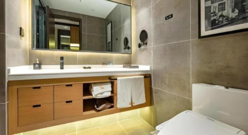 Bed in GreenTree Eastern Hotel Suzhou Dushu Lake Yinshan Lake Guoyuan Road Metro Station