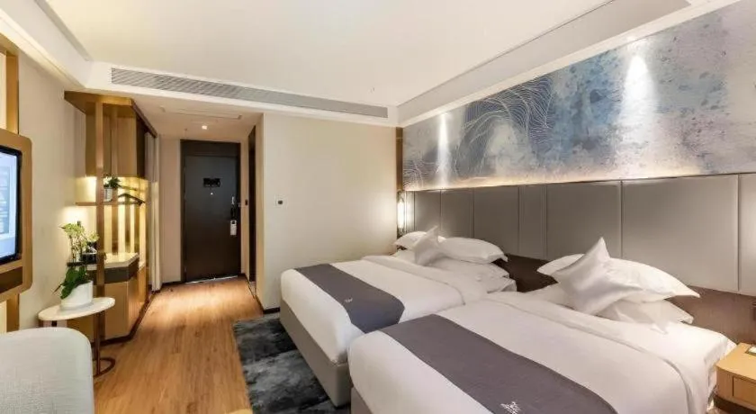 Bed in GreenTree Eastern Hotel Suzhou Dushu Lake Yinshan Lake Guoyuan Road Metro Station