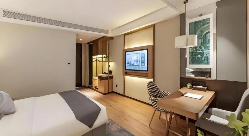 Bed in GreenTree Eastern Hotel Suzhou Dushu Lake Yinshan Lake Guoyuan Road Metro Station