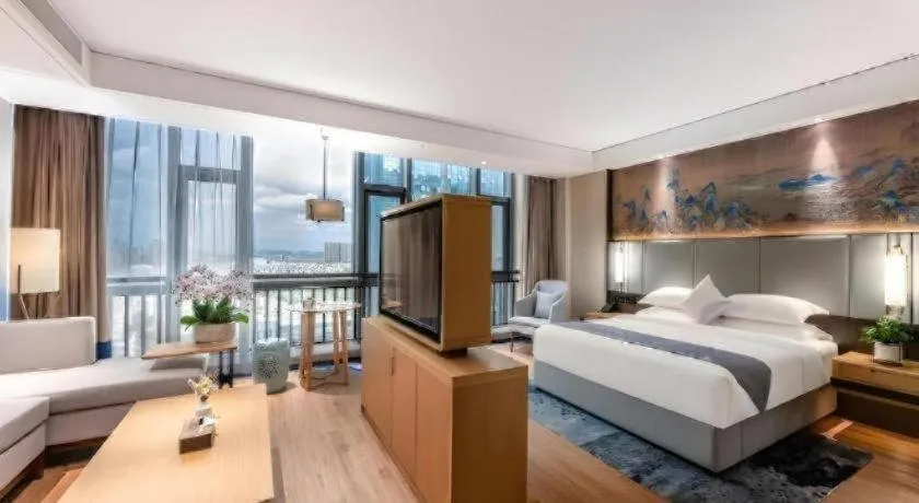 Bed in GreenTree Eastern Hotel Suzhou Dushu Lake Yinshan Lake Guoyuan Road Metro Station