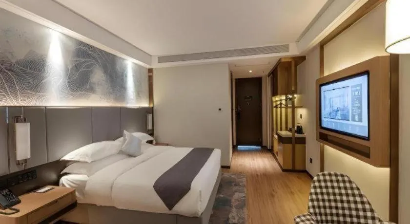 Bed in GreenTree Eastern Hotel Suzhou Dushu Lake Yinshan Lake Guoyuan Road Metro Station