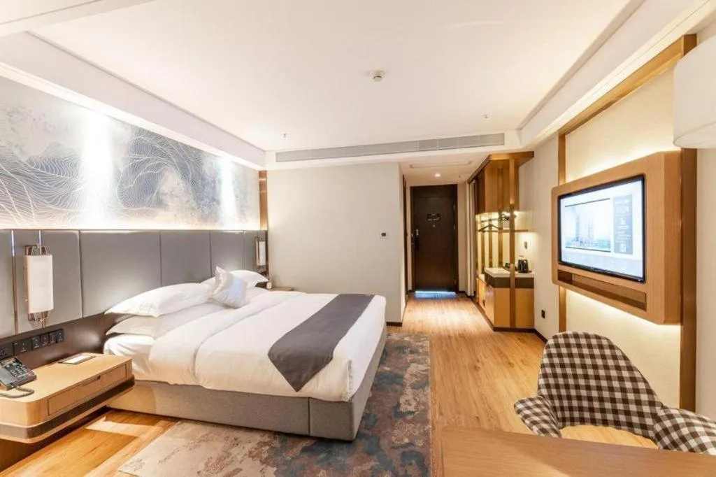 Bed in GreenTree Eastern Hotel Suzhou Dushu Lake Yinshan Lake Guoyuan Road Metro Station