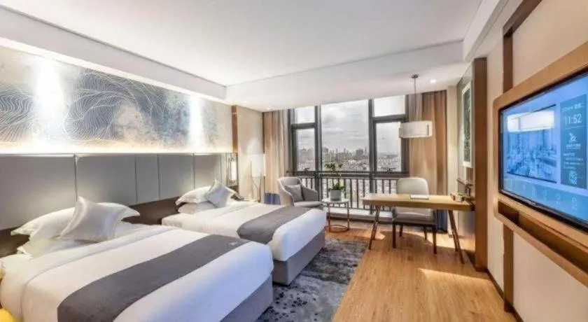 Bed in GreenTree Eastern Hotel Suzhou Dushu Lake Yinshan Lake Guoyuan Road Metro Station