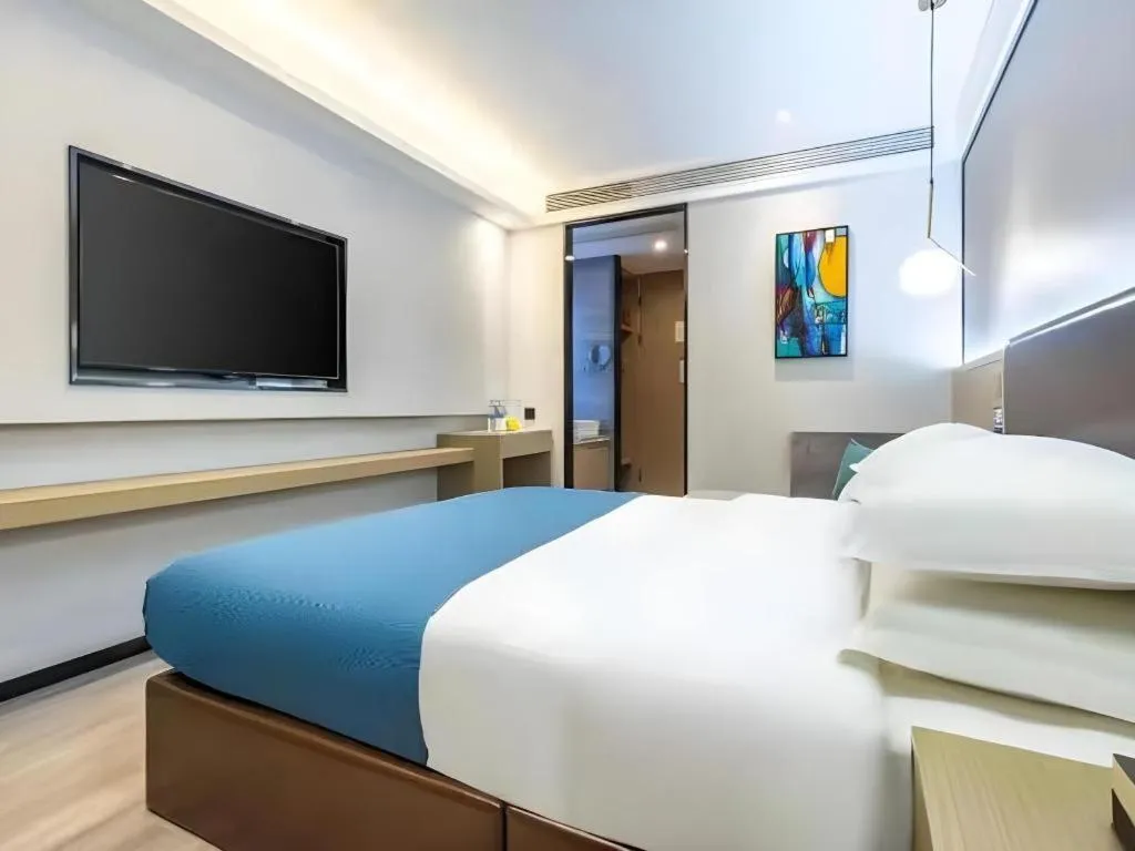 Bed in Gya Hotel Wuxi Hubin Commercial Street Tai Lake Scenic Area