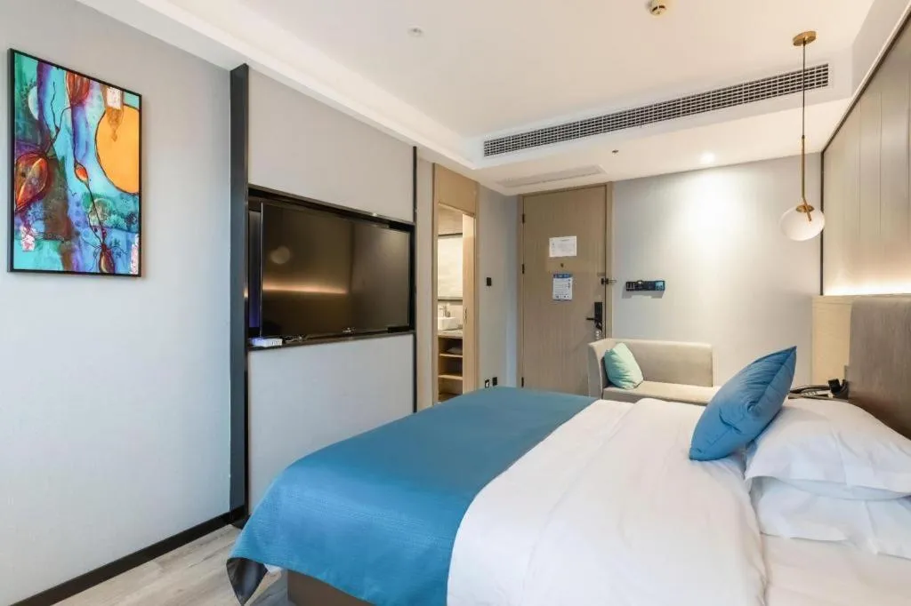 Bed in Gya Hotel Wuxi Hubin Commercial Street Tai Lake Scenic Area