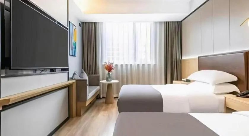 Bed in Gya Hotel Wuxi Hubin Commercial Street Tai Lake Scenic Area