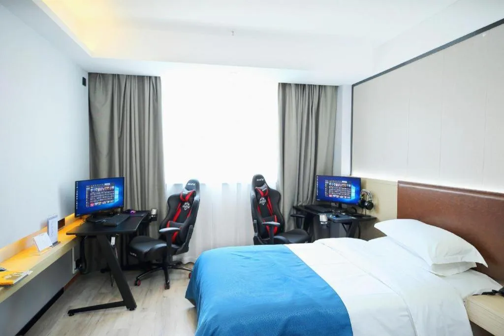 Bed in Gya Hotel Wuxi Hubin Commercial Street Tai Lake Scenic Area