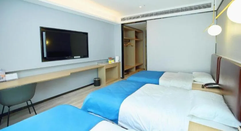 Bed in Gya Hotel Wuxi Hubin Commercial Street Tai Lake Scenic Area