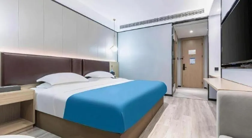 Bed in Gya Hotel Wuxi Hubin Commercial Street Tai Lake Scenic Area