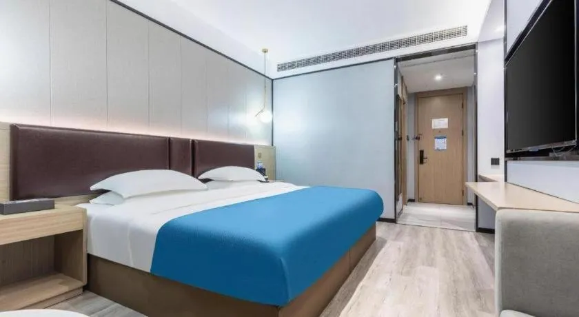 Bed in Gya Hotel Wuxi Hubin Commercial Street Tai Lake Scenic Area