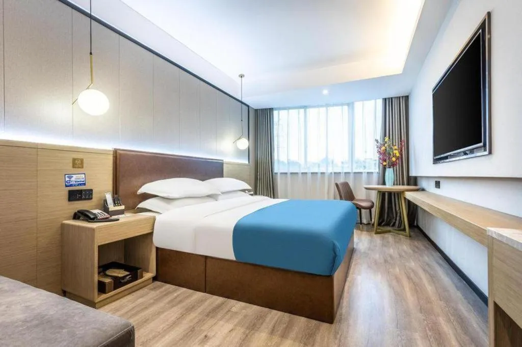 Bed in Gya Hotel Wuxi Hubin Commercial Street Tai Lake Scenic Area