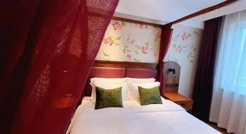 Bed in GreenTree Inn Luoyang Railway Station Wangfujing Wangcheng Park