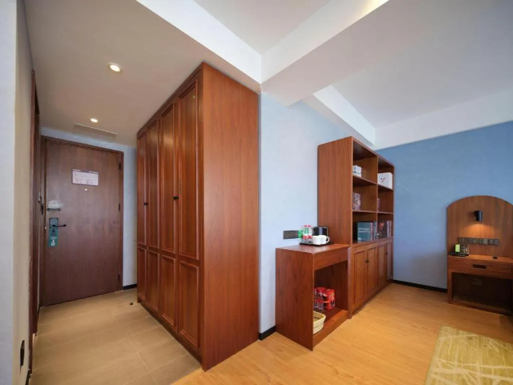 Bed in GreenTree Inn Luoyang Railway Station Wangfujing Wangcheng Park