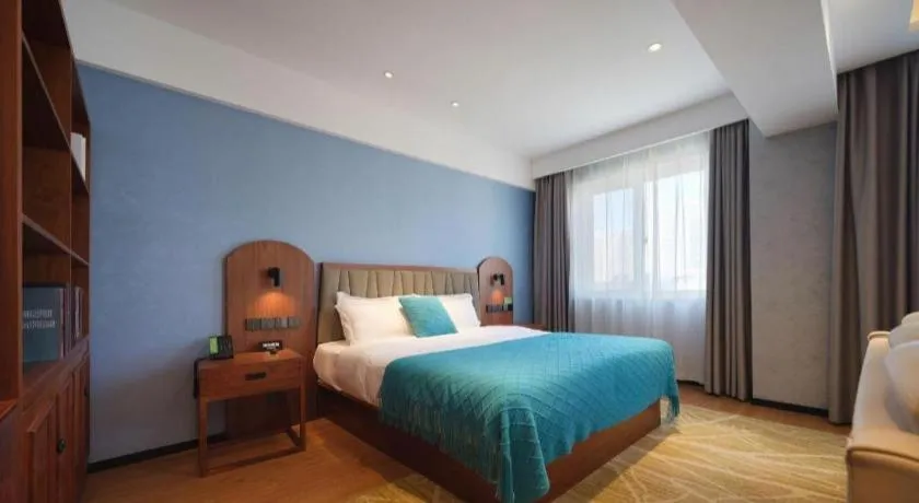 Bed in GreenTree Inn Luoyang Railway Station Wangfujing Wangcheng Park