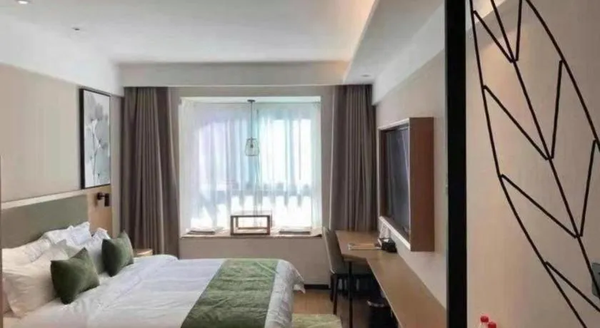 Bed in GreenTree Inn Luoyang Railway Station Wangfujing Wangcheng Park