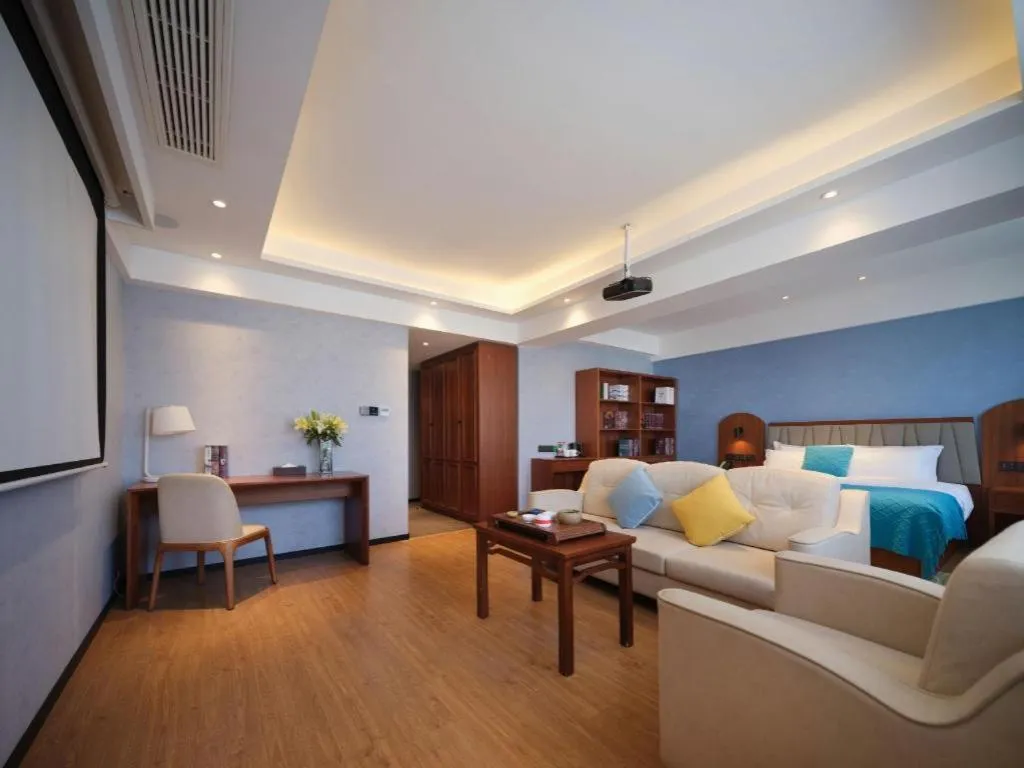 Bed in GreenTree Inn Luoyang Railway Station Wangfujing Wangcheng Park