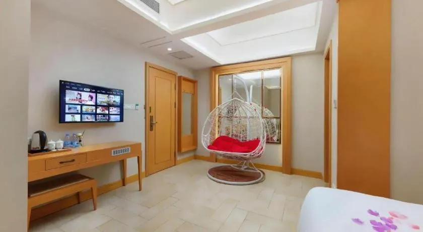 Bed in GreenTree Alliance Hotel Shenzhen Futian District Xiangmi Lake Xiangmei Mountain Metro Station