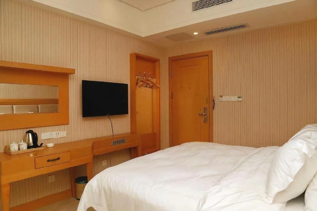 Bed in GreenTree Alliance Hotel Shenzhen Futian District Xiangmi Lake Xiangmei Mountain Metro Station