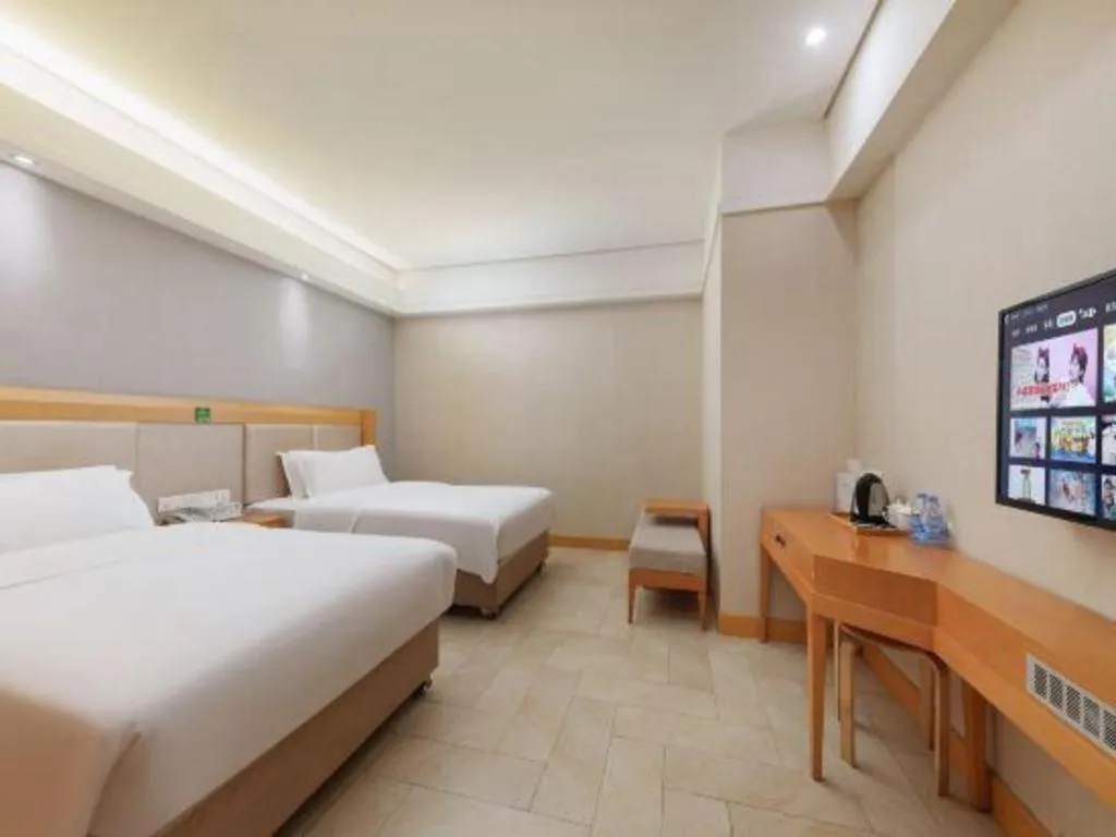 Bed in GreenTree Alliance Hotel Shenzhen Futian District Xiangmi Lake Xiangmei Mountain Metro Station