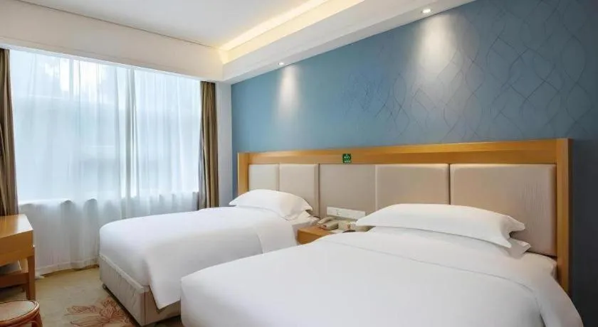 Bed in GreenTree Alliance Hotel Shenzhen Futian District Xiangmi Lake Xiangmei Mountain Metro Station