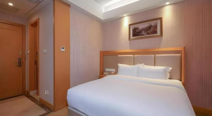 Bed in GreenTree Alliance Hotel Shenzhen Futian District Xiangmi Lake Xiangmei Mountain Metro Station