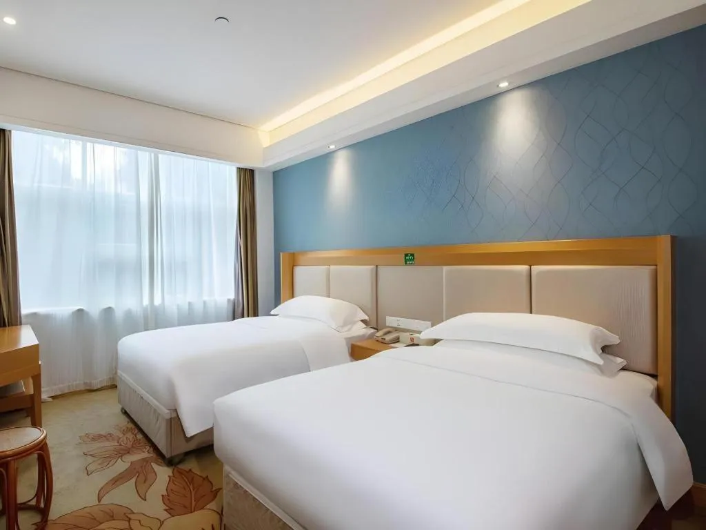 Bed in GreenTree Alliance Hotel Shenzhen Futian District Xiangmi Lake Xiangmei Mountain Metro Station
