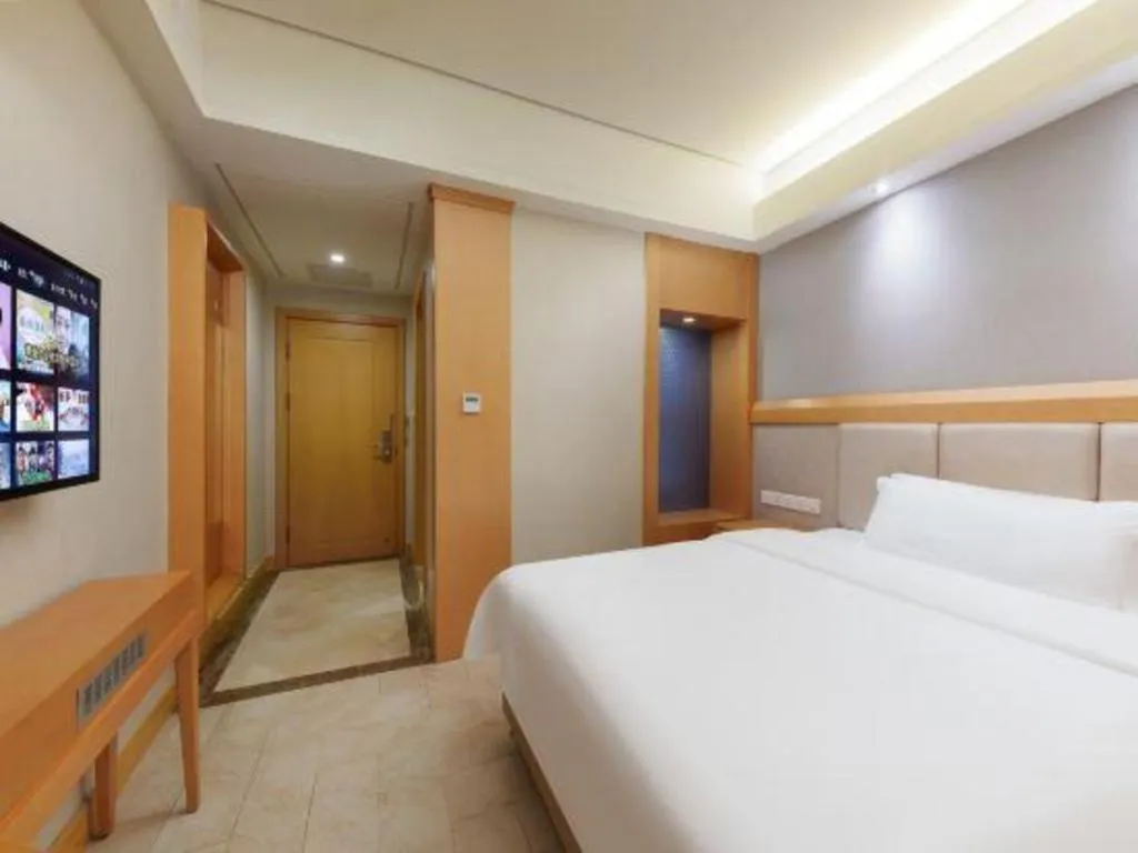 Bed in GreenTree Alliance Hotel Shenzhen Futian District Xiangmi Lake Xiangmei Mountain Metro Station