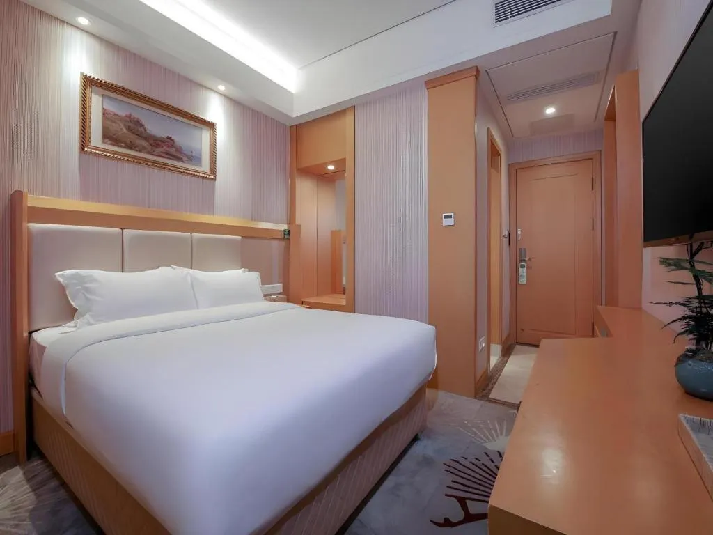 Bed in GreenTree Alliance Hotel Shenzhen Futian District Xiangmi Lake Xiangmei Mountain Metro Station