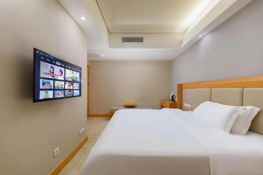 Bed in GreenTree Alliance Hotel Shenzhen Futian District Xiangmi Lake Xiangmei Mountain Metro Station