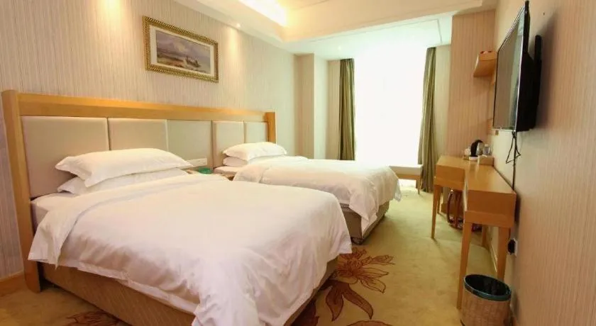 Bed in GreenTree Alliance Hotel Shenzhen Futian District Xiangmi Lake Xiangmei Mountain Metro Station