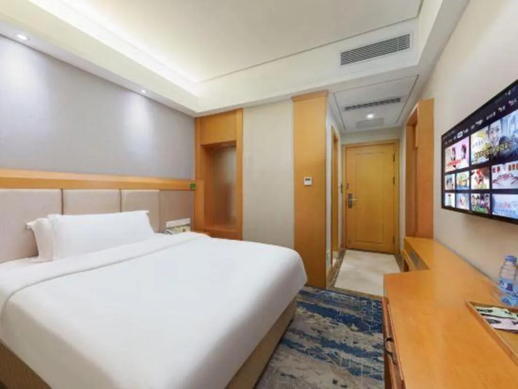 Bed in GreenTree Alliance Hotel Shenzhen Futian District Xiangmi Lake Xiangmei Mountain Metro Station