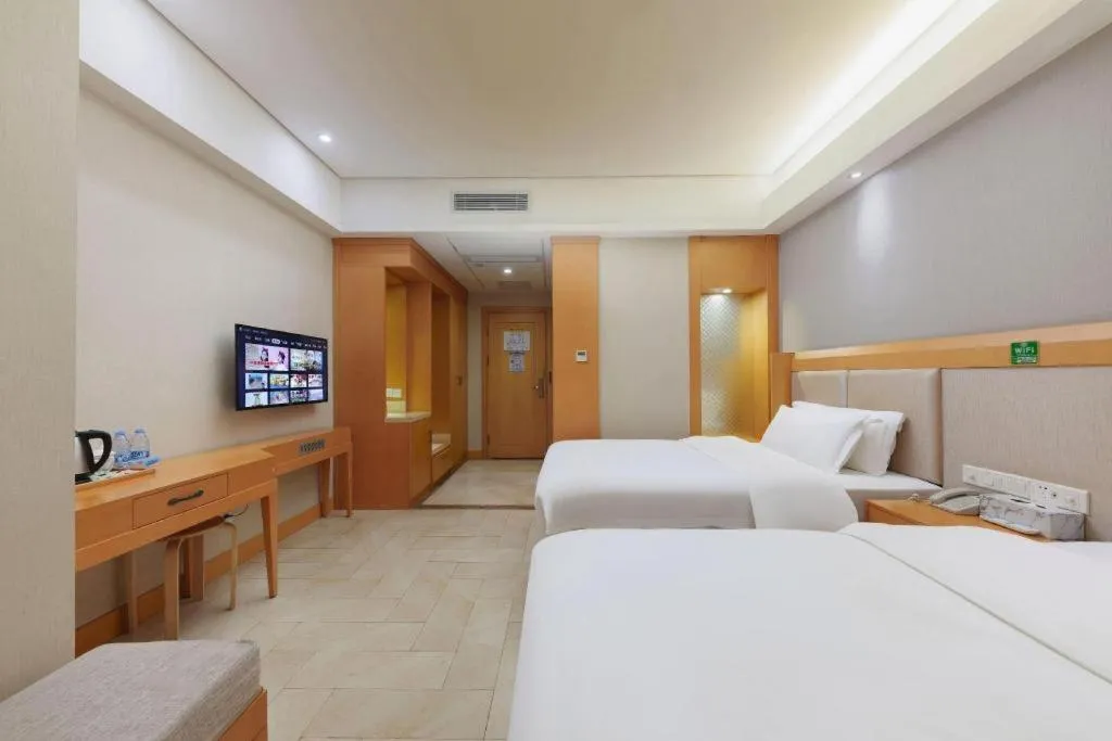 Bed in GreenTree Alliance Hotel Shenzhen Futian District Xiangmi Lake Xiangmei Mountain Metro Station