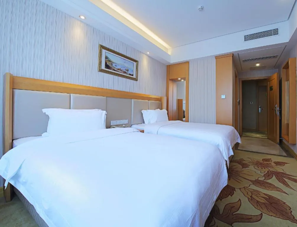Bed in GreenTree Alliance Hotel Shenzhen Futian District Xiangmi Lake Xiangmei Mountain Metro Station
