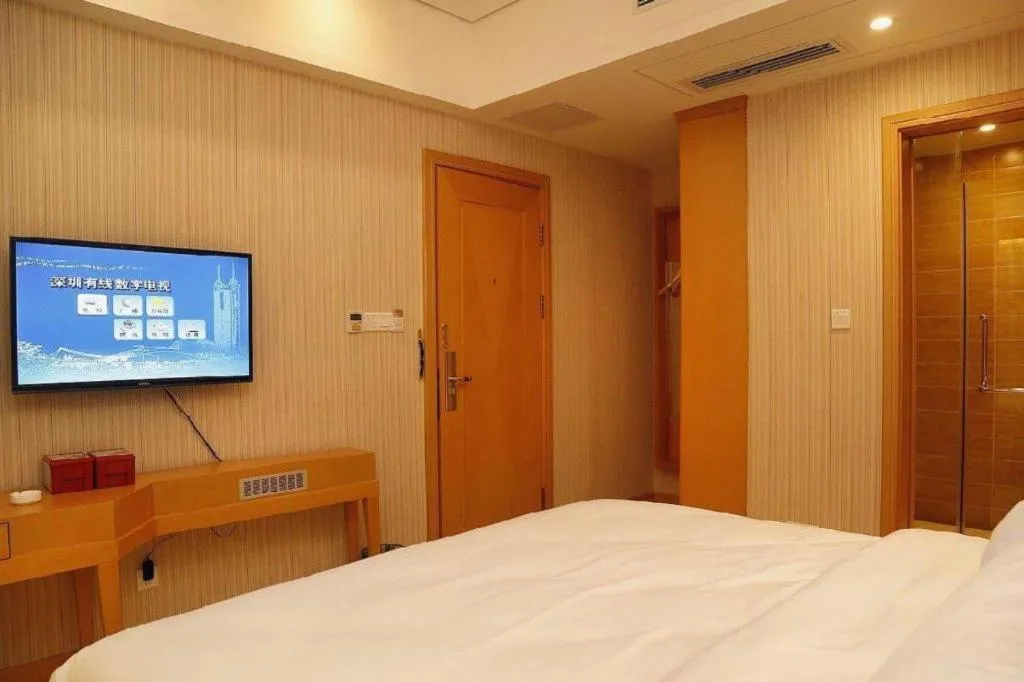 Bed in GreenTree Alliance Hotel Shenzhen Futian District Xiangmi Lake Xiangmei Mountain Metro Station