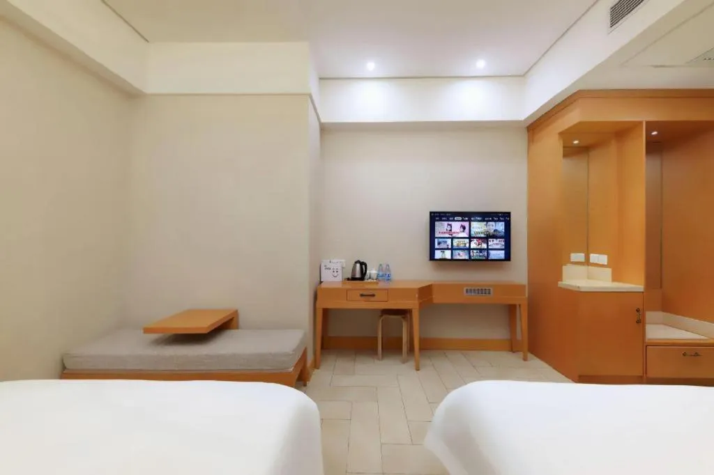 Bed in GreenTree Alliance Hotel Shenzhen Futian District Xiangmi Lake Xiangmei Mountain Metro Station