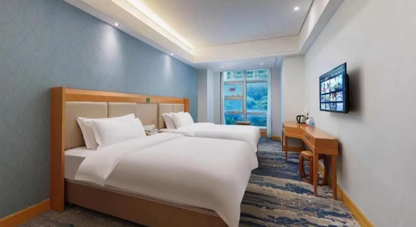 Bed in GreenTree Alliance Hotel Shenzhen Futian District Xiangmi Lake Xiangmei Mountain Metro Station