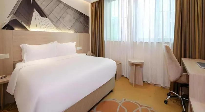 Bed in GreenTree Alliance Hotel Shenzhen Nanshan District Nantou Ancient City Majialong