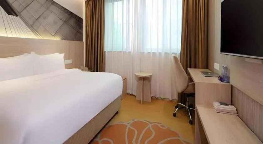 Bed in GreenTree Alliance Hotel Shenzhen Nanshan District Nantou Ancient City Majialong