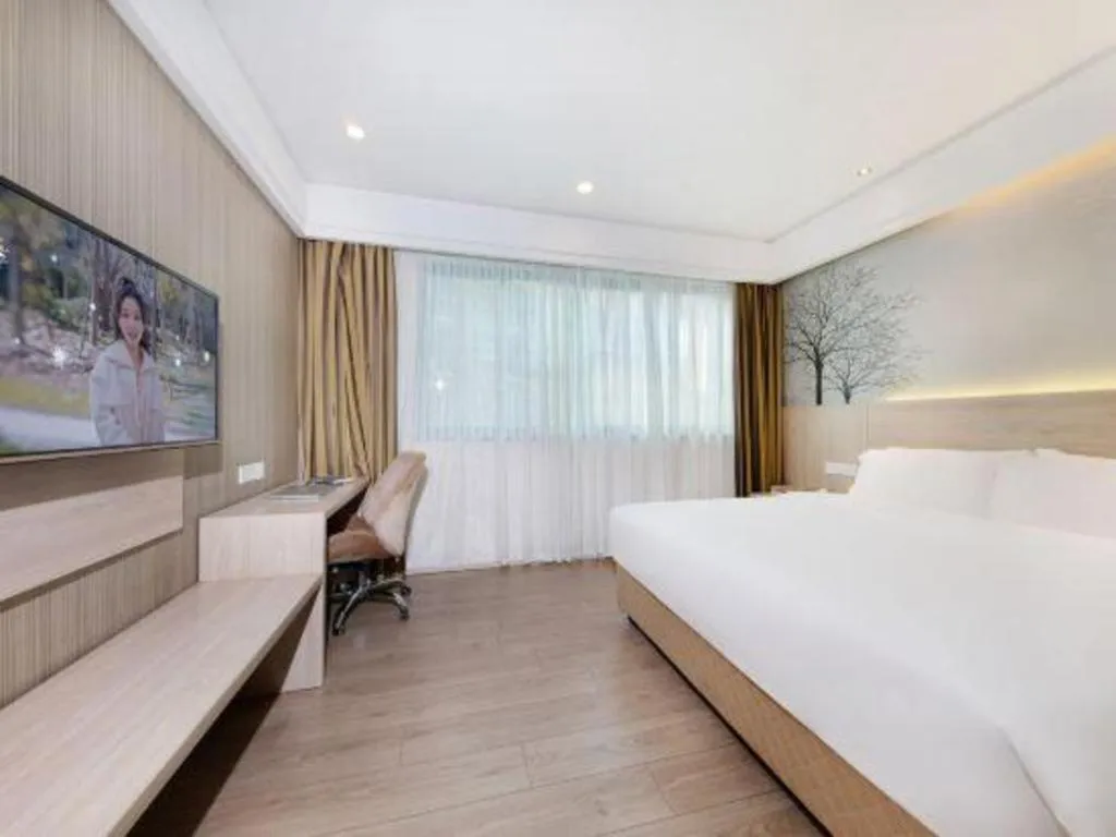 Bed in GreenTree Alliance Hotel Shenzhen Nanshan District Nantou Ancient City Majialong