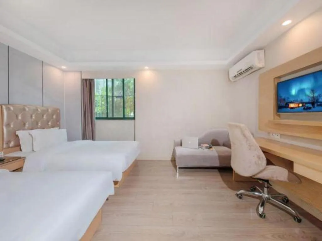 Bed in GreenTree Alliance Hotel Shenzhen Nanshan District Nantou Ancient City Majialong