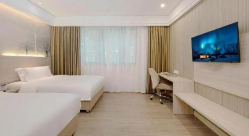 Bed in GreenTree Alliance Hotel Shenzhen Nanshan District Nantou Ancient City Majialong