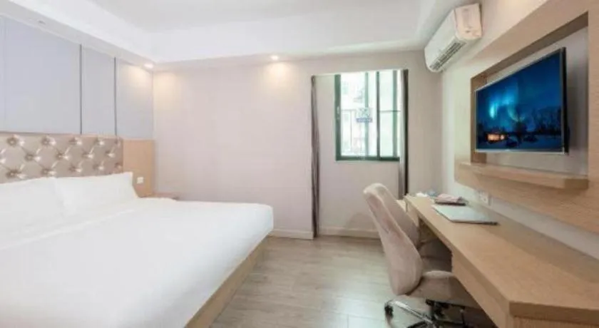 Bed in GreenTree Alliance Hotel Shenzhen Nanshan District Nantou Ancient City Majialong