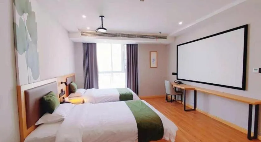 Bed in GreenTree Inn Jiangsu Huai'an Qiangjiangpu District Shuidukou Avenue