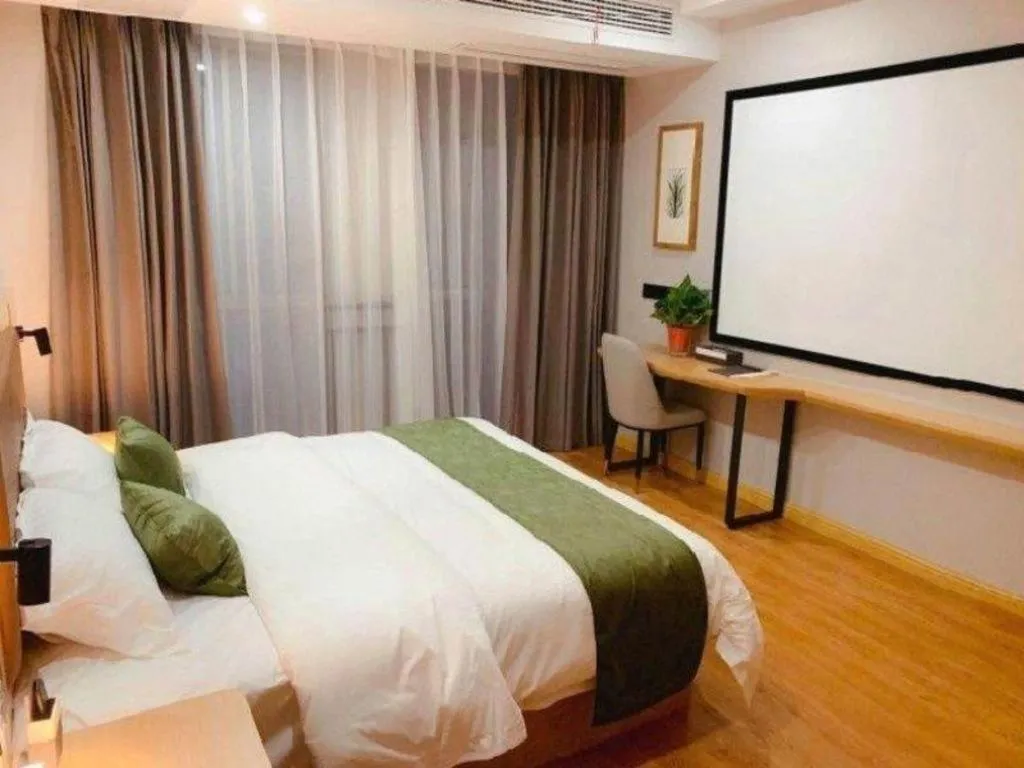 Bed in GreenTree Inn Jiangsu Huai'an Qiangjiangpu District Shuidukou Avenue