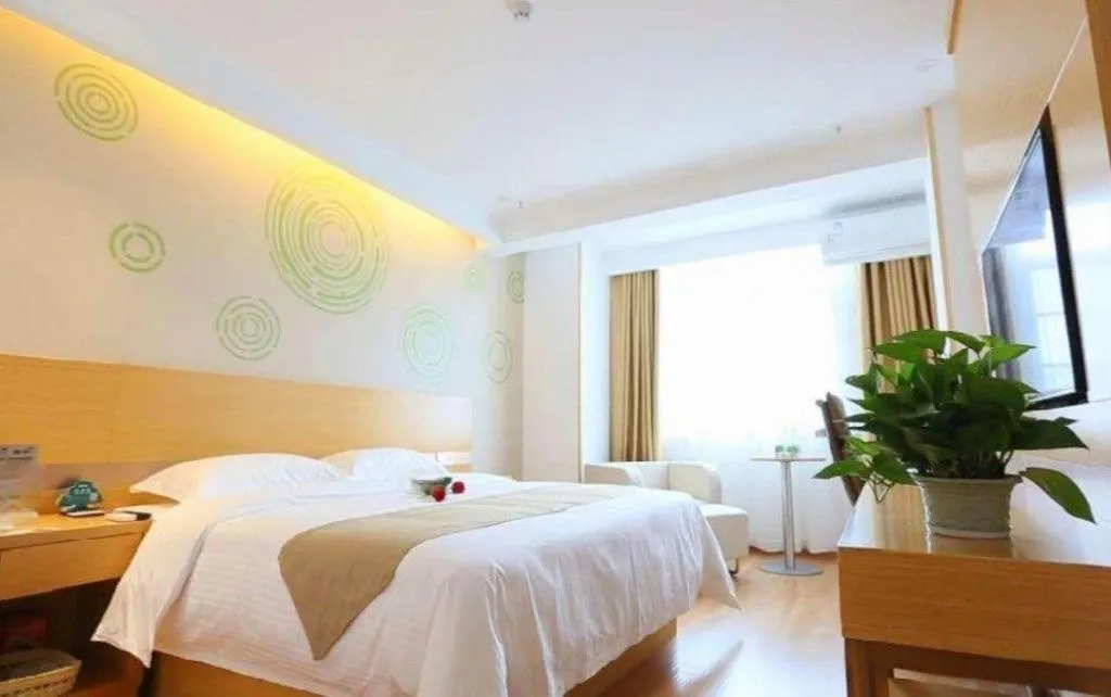 Bed in GreenTree Inn Jiangsu Huai'an Qiangjiangpu District Shuidukou Avenue